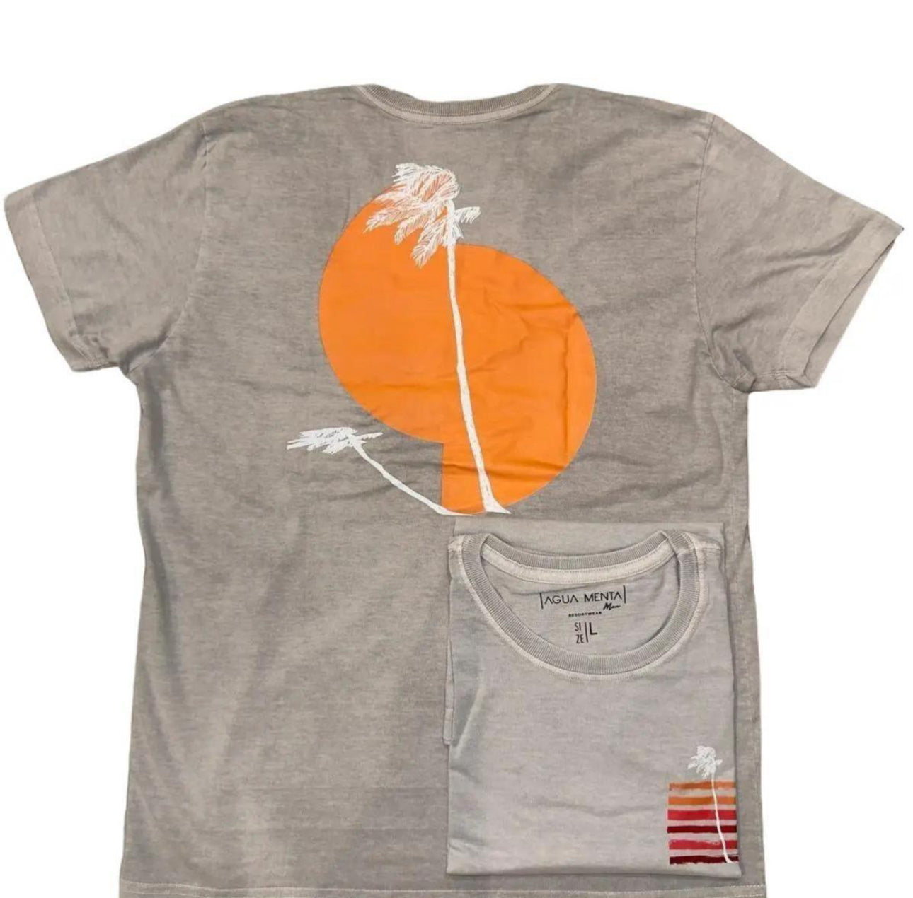 T-Shirt, Short Sleeve, Crew Neck, Summer Tropical Top for Men