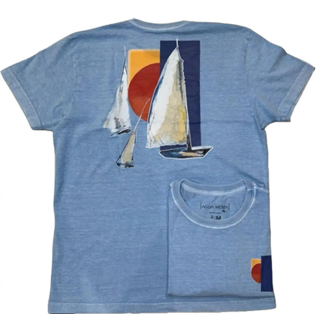 T-Shirt, Short Sleeve, Crew Neck, Summer Tropical Top for Men