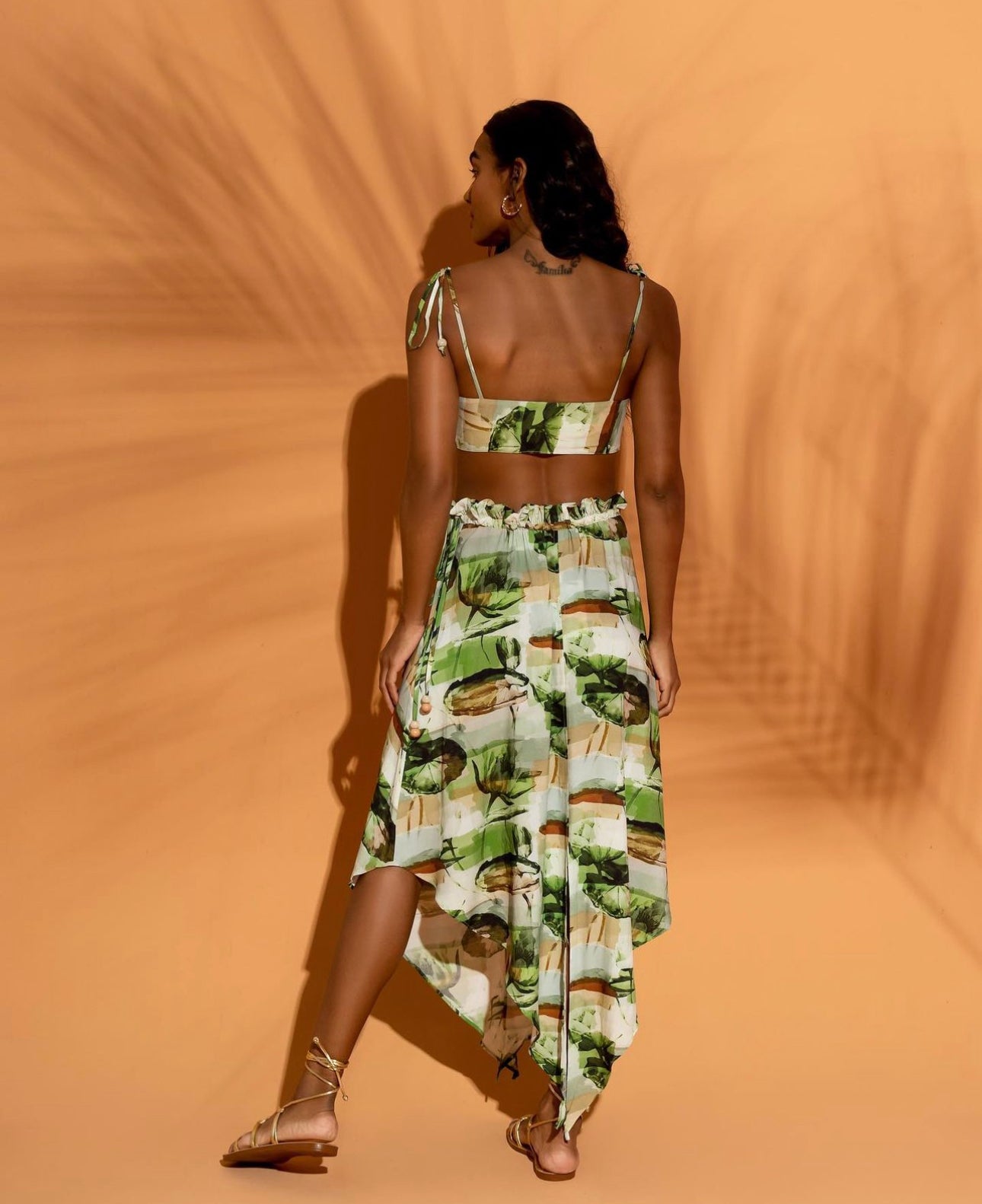 Falda Larga Flor De Lotus